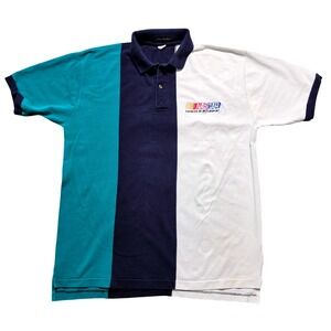 Vintage Inner Harbor Polo Shirt Mens XL Microsoft Teal Navy Colorblock 90s